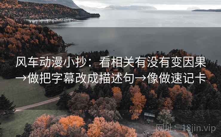 风车动漫小抄：看相关有没有变因果→做把字幕改成描述句→像做速记卡