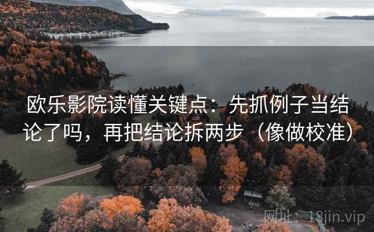 欧乐影院读懂关键点：先抓例子当结论了吗，再把结论拆两步（像做校准）
